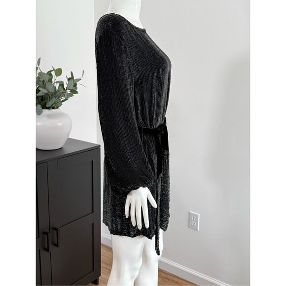 NWT Retrofete Womens Grace Sequin Mini Dress Black Size XS - Picture 9 of 13